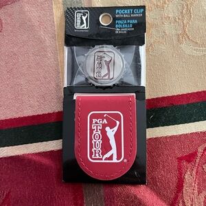 PGA Tour Tango Red Pocket Clip with Ball Marker
